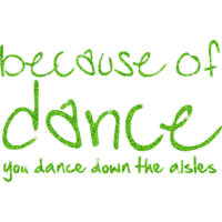 Glitter Dance- Because of dance you dance down aisles - Green