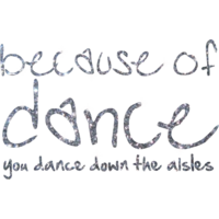 Glitter Dance- Because of dance you dance down aisles - Grey