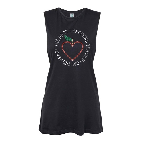 General - Best teachers teach from the heart - APPLE  Muscle Black, (Kids-2)