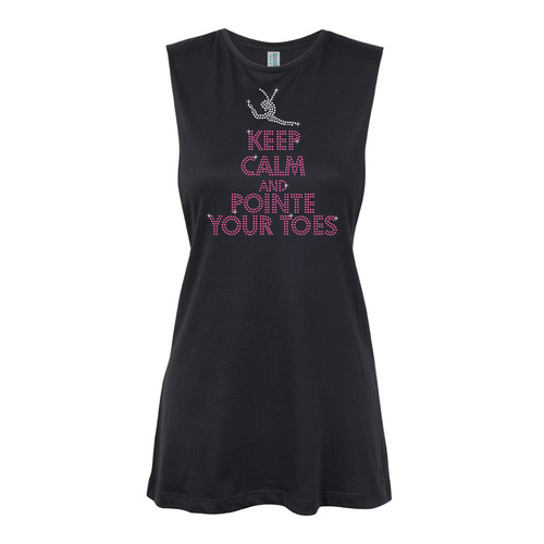 General - Keep Calm and Pointe Your Toes Muscle Black, (Kids-2)
