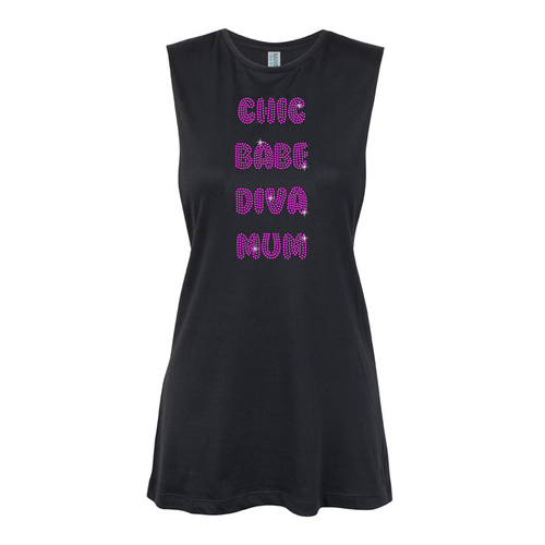 General - Chic ¥ Babe ¥ Diva  Mum   Muscle Black, (Kids-2)
