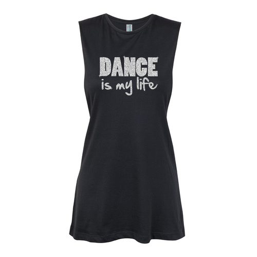 Glitter Dance- Dance is my life-Silver Muscle Black, (Kids-2)