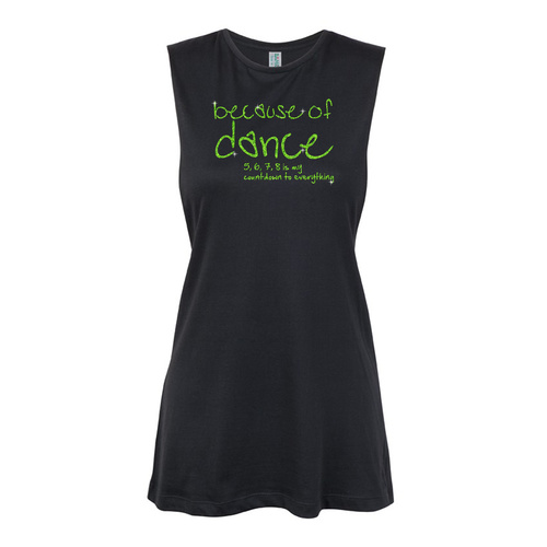 Glitter Dance - 5 6 7 8 is my count down to everything - Green  Muscle Black, (Kids-2)