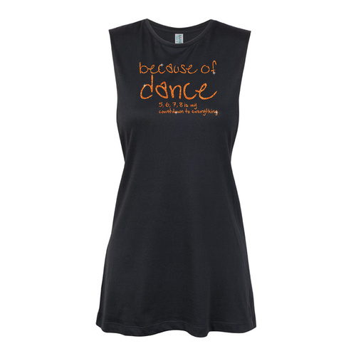 Glitter Dance - 5 6 7 8 is my count down to everything - Orange  Muscle Black, (Kids-2)