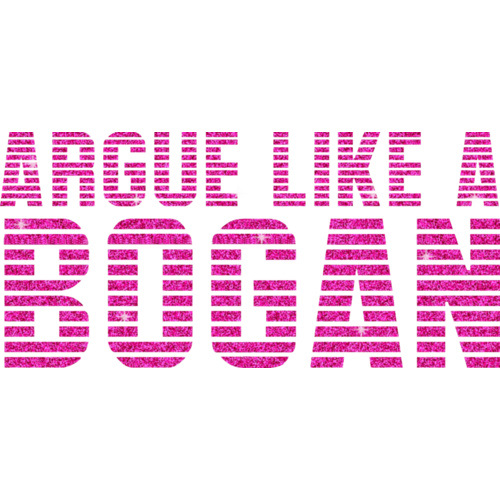 Glitter General - Argue like a bogan - Pink Muscle Black, (Kids-2)