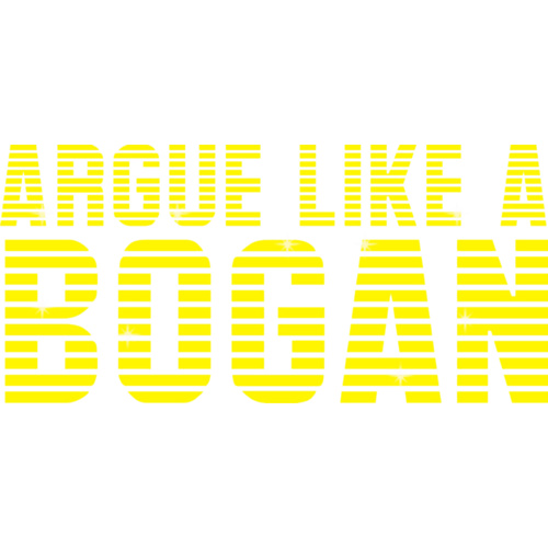 Glitter General - Argue like a bogan - Yellow Muscle Black, (Kids-2)
