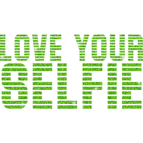 Glitter General - Love your selfie- Green Muscle Black, (Kids-2)