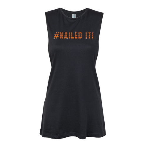 Glitter General - Nailed It - Text Orange Muscle Black, (Kids-2)