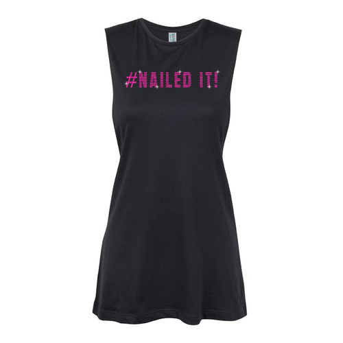Glitter General - Nailed It - Text Pink Muscle Black, (Kids-2)