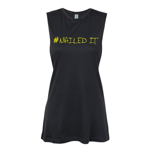 Glitter General - Nailed It - Text Yellow Muscle Black, (Kids-2)