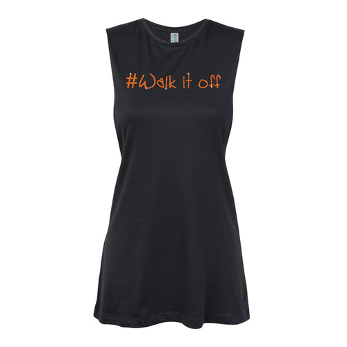 Glitter General - walk it off - Orange 2 Muscle Black, (Kids-2)