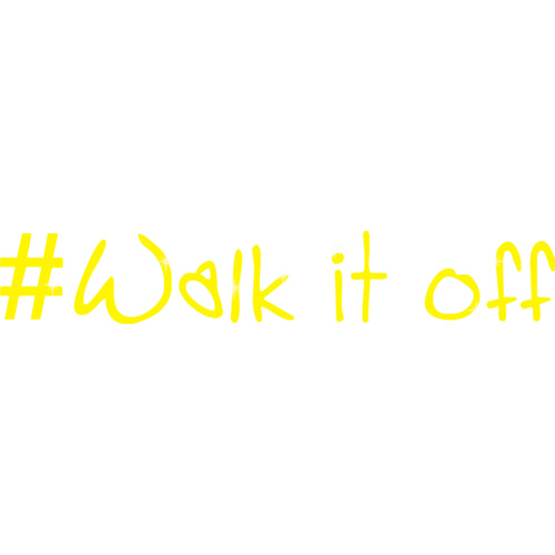 Glitter General - walk it off - Text Yellow Muscle Black, (Kids-2)