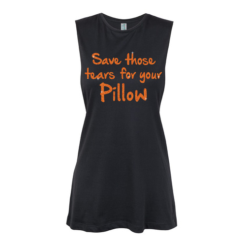 Glitter General- Save those tears for the pillow - Orange Muscle Black, (Kids-2)