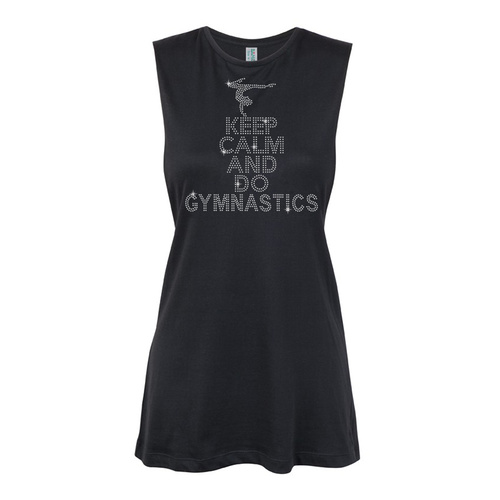 Gymnastic- Keep Calm and Do Gymnastics Muscle Black, (Kids-2)