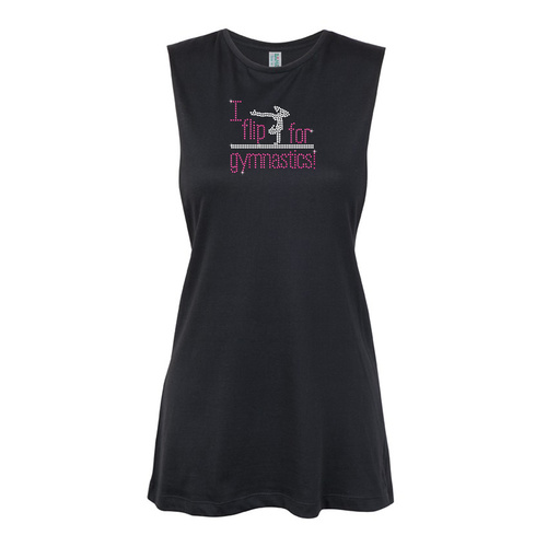 Gymnastic-I flip for gymnastics! Muscle Black, (Kids-2)